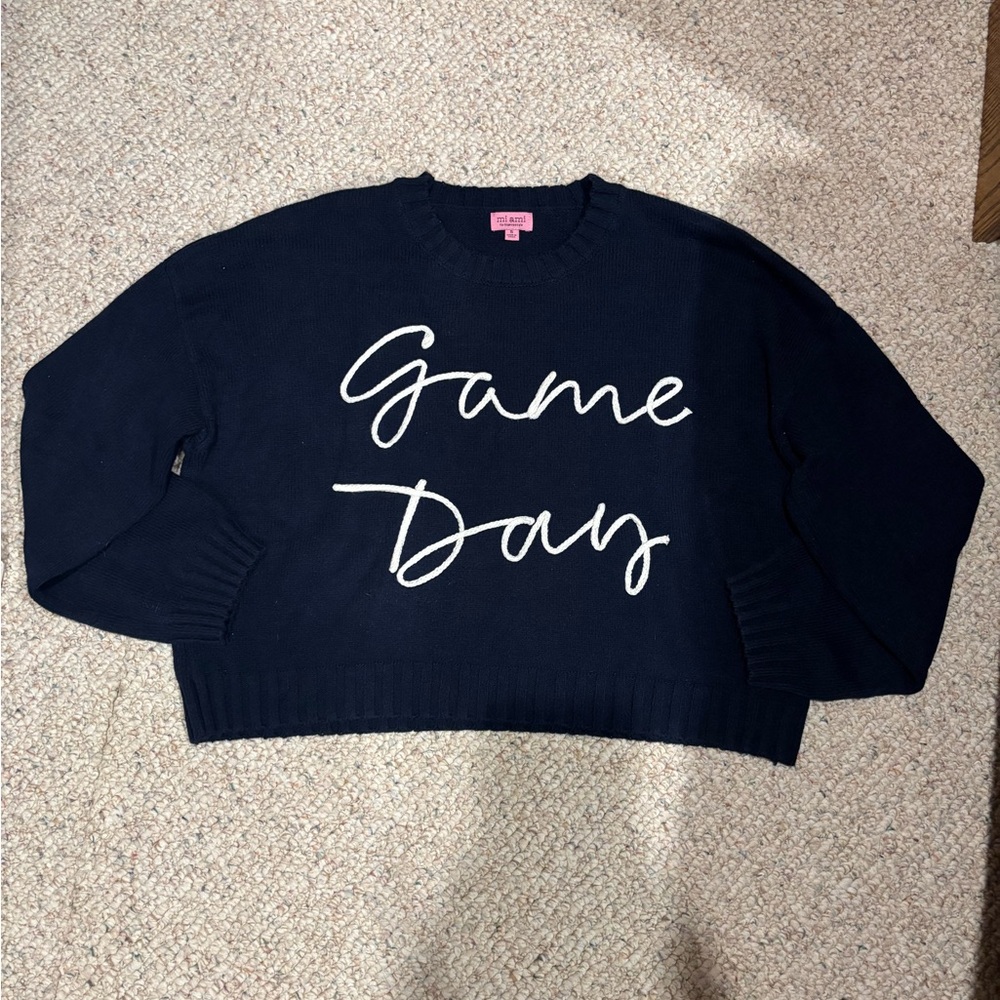 Miami Women's Sweater - Navy and White